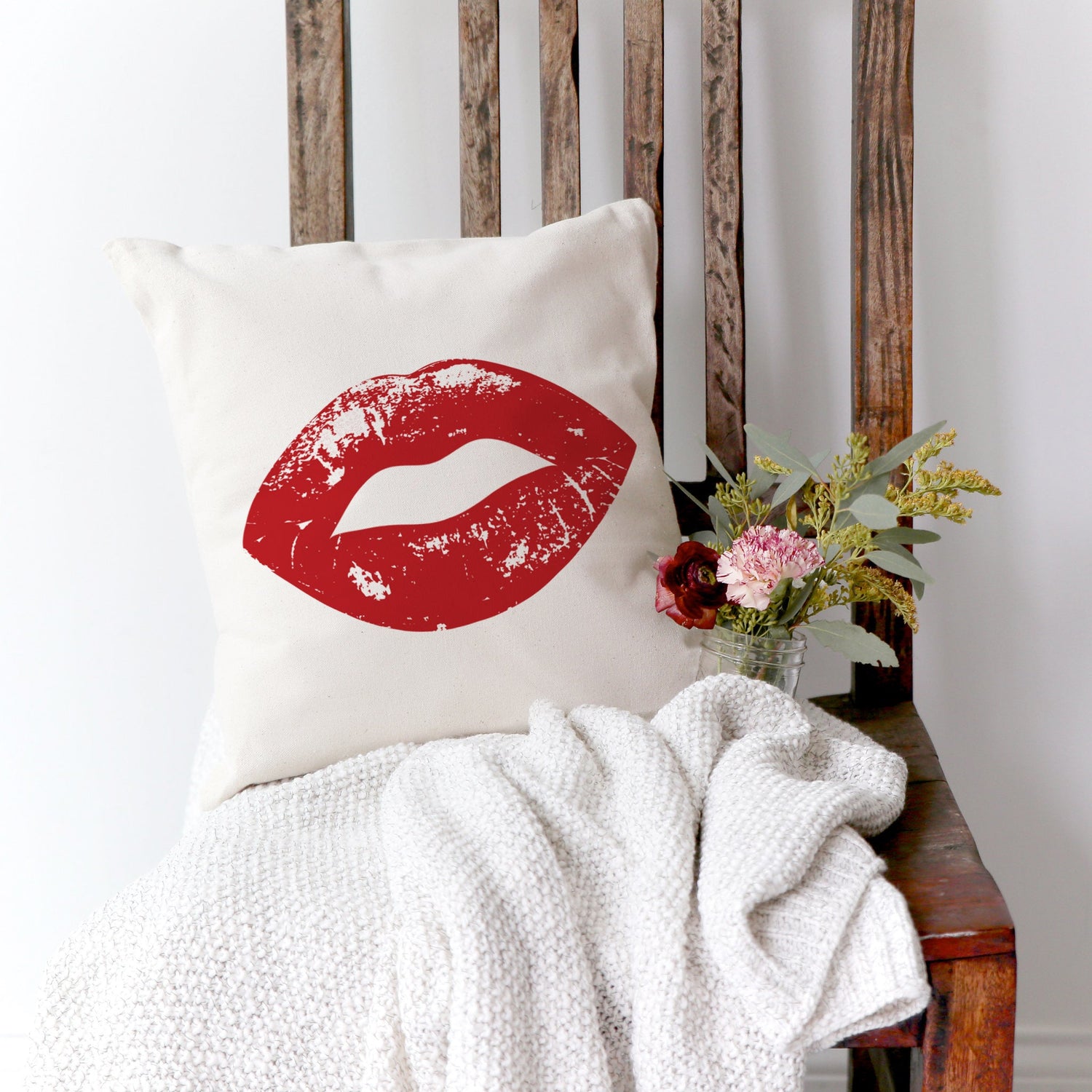 Lips Pillow Cover from The Cotton & Canvas Co.