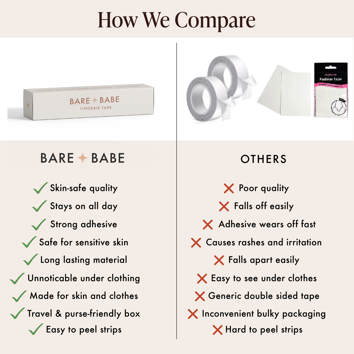 Invisible Lingerie Tape from Bare Babe