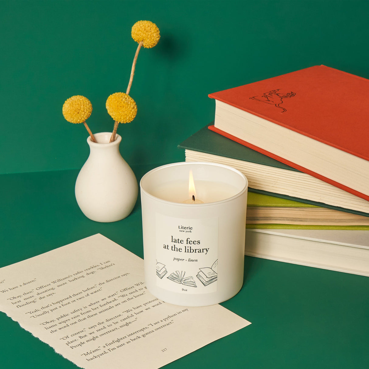 Late Fees at the Library from Literie Candles