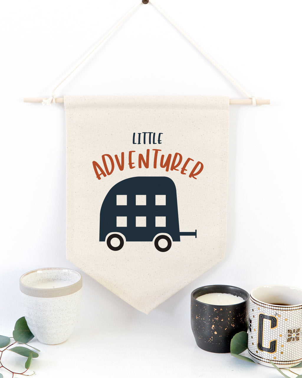 Little Adventurer Hanging Wall Banner from The Cotton & Canvas Co.