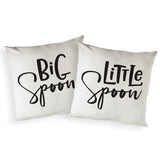 Big Spoon and Little Spoon Cotton Canvas Pillow Covers, 2-Pack from The Cotton & Canvas Co.