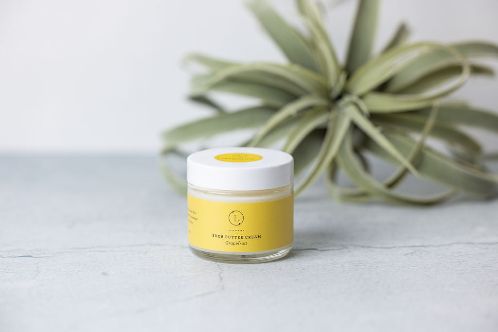 CBD Grapefruit Shea Butter Body Cream with CBD, Shea Body Lotion (THC free) from Lizush