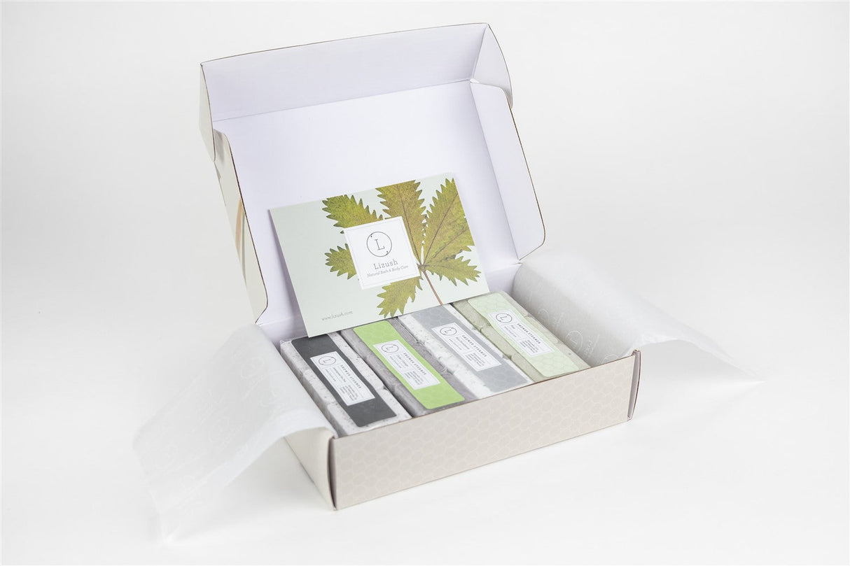 Earthy Shower Steamer Gift Box for Men and Women, Set of 12 Shower Steamers Package from Lizush