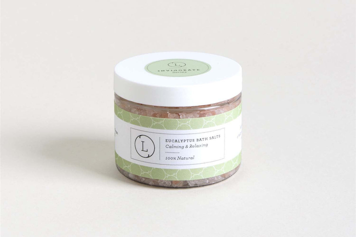 CBD Natural Eucalyptus Bath Salts with CBD, Calming and relaxing (THC free) from Lizush