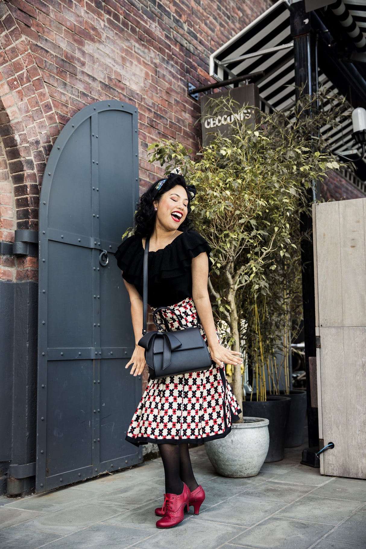 Cottontail - Black Vegan Leather Bag from Gunas New York