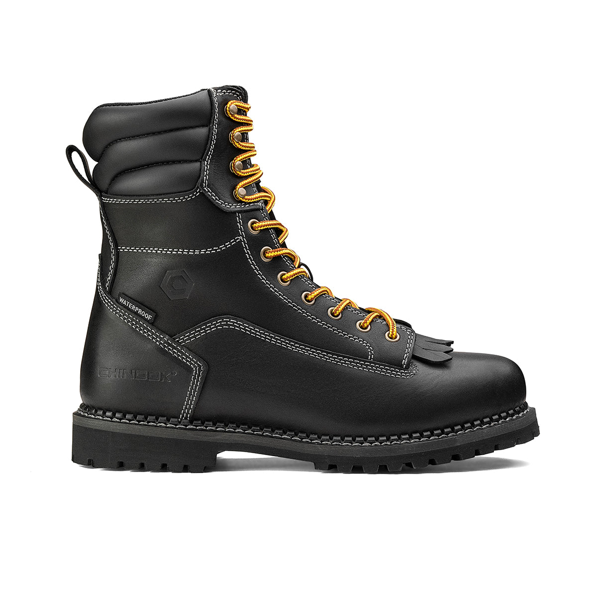 Logger 8” Men’s Waterproof Work Boot for Men - Black From Chinook Footwear