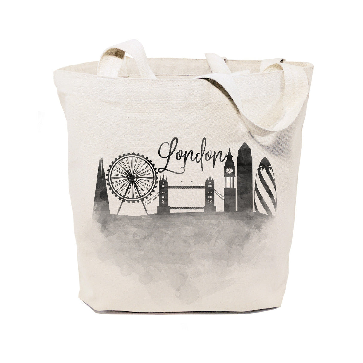 London Cityscape Cotton Canvas Tote Bag from The Cotton & Canvas Co.
