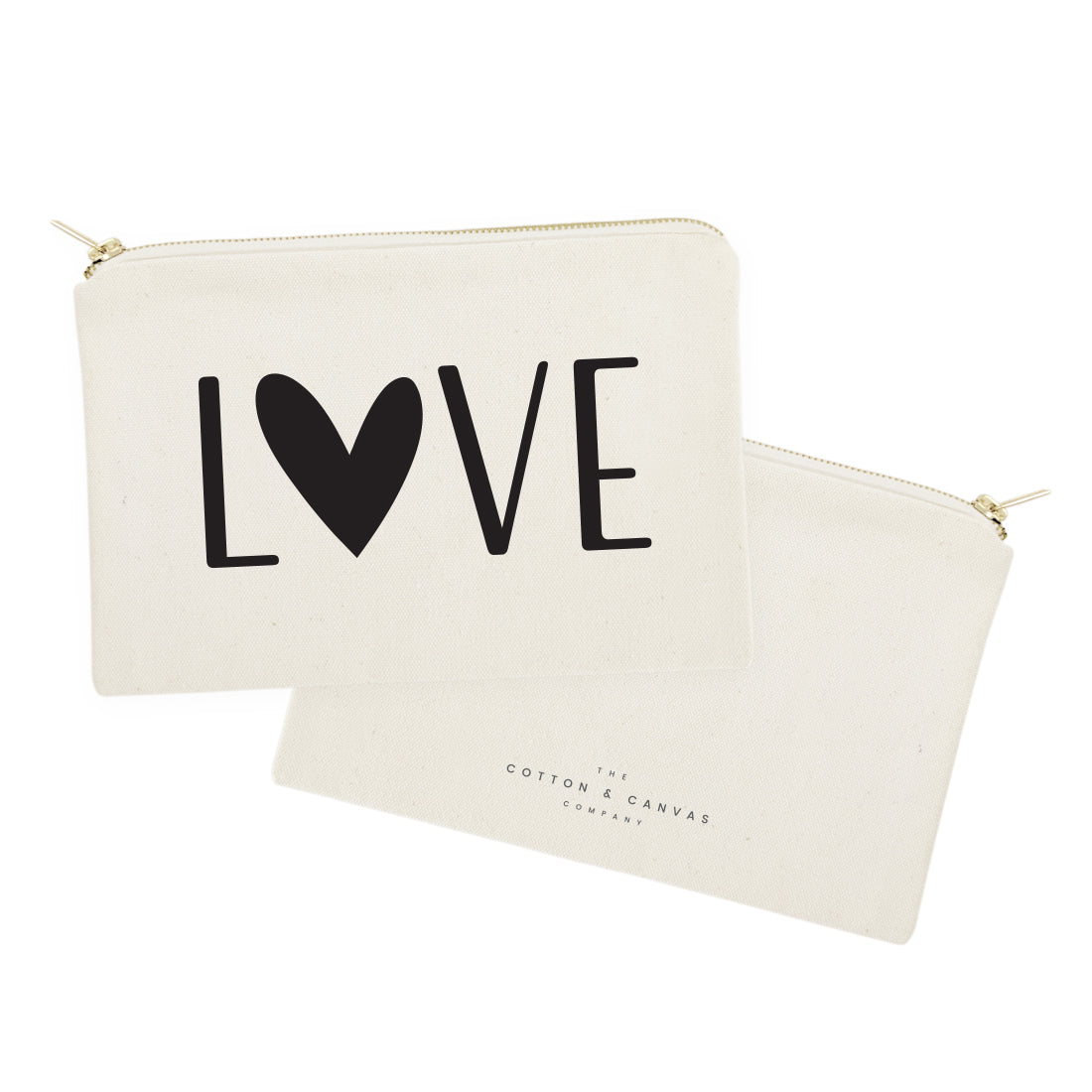 Love Cotton Canvas Cosmetic Bag from The Cotton & Canvas Co.