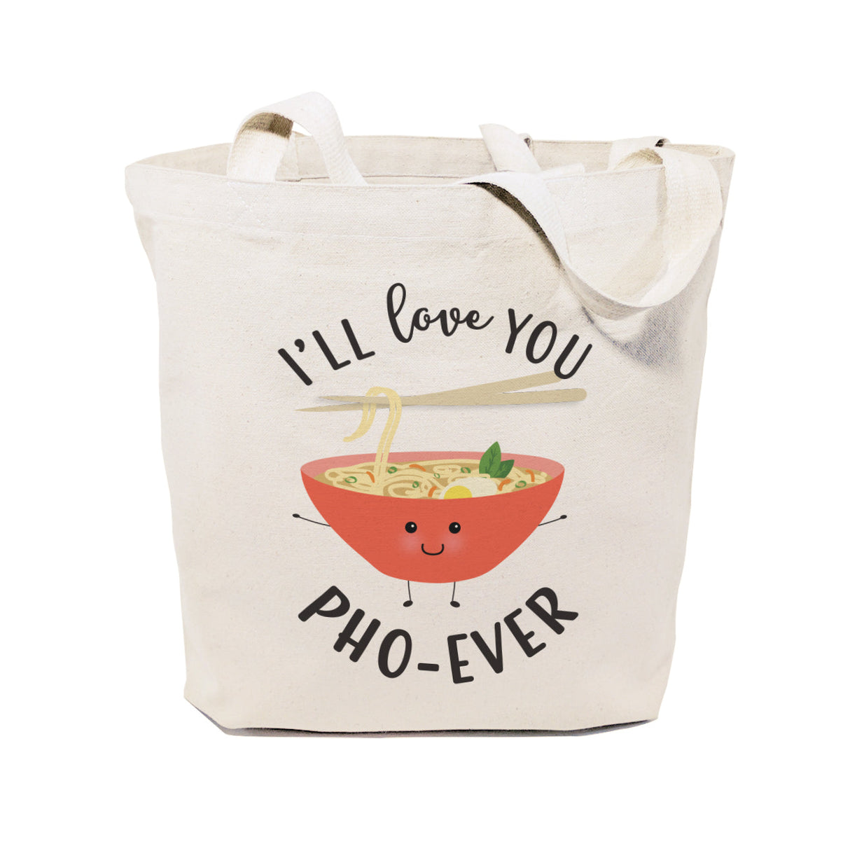 I'll Love You Pho-Ever Cotton Canvas Tote Bag from The Cotton & Canvas Co.