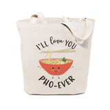 I'll Love You Pho-Ever Cotton Canvas Tote Bag from The Cotton & Canvas Co.