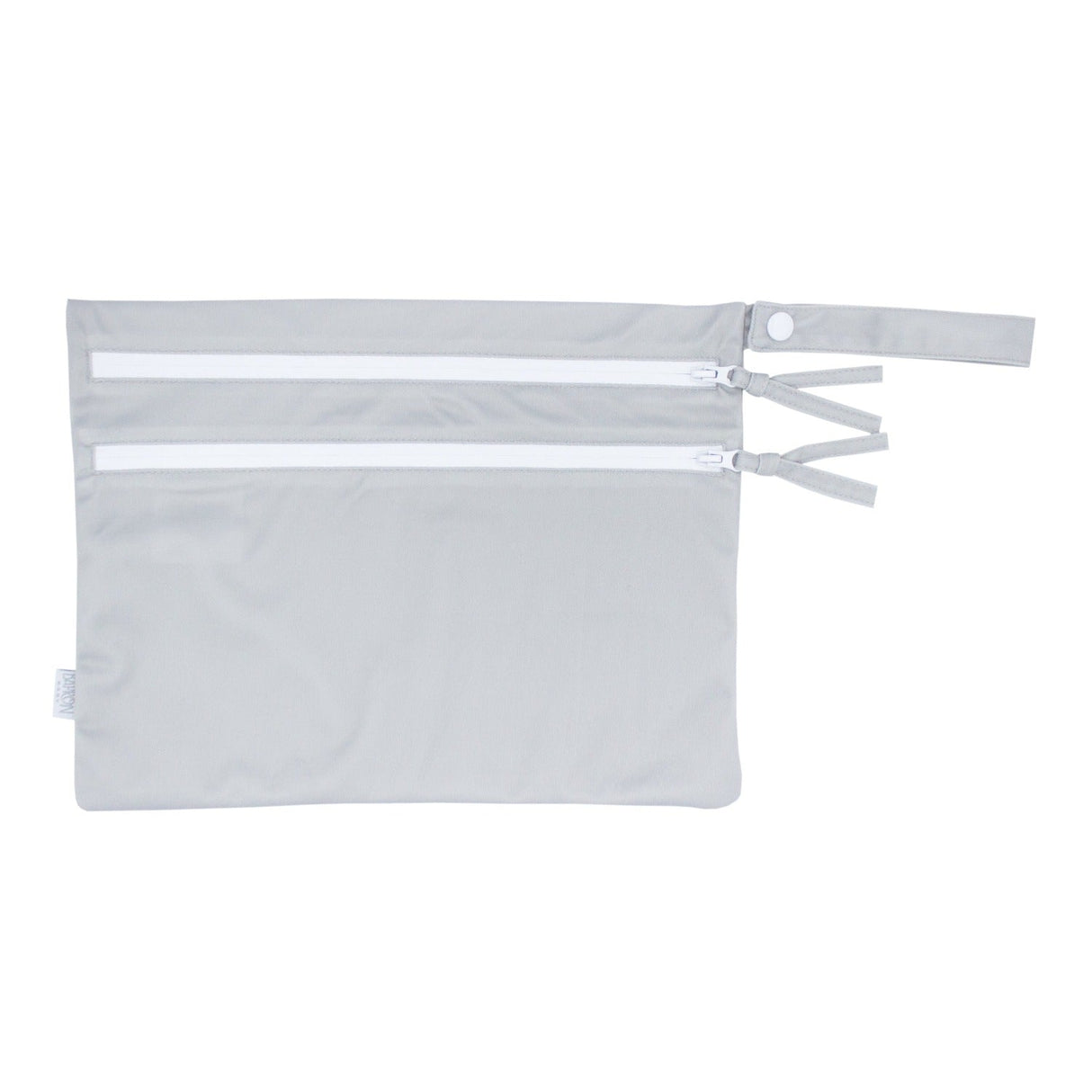Solid Light Gray Minimalist - Waterproof Wet Bag (For mealtime, on-the-go, and more!) from BapronBaby