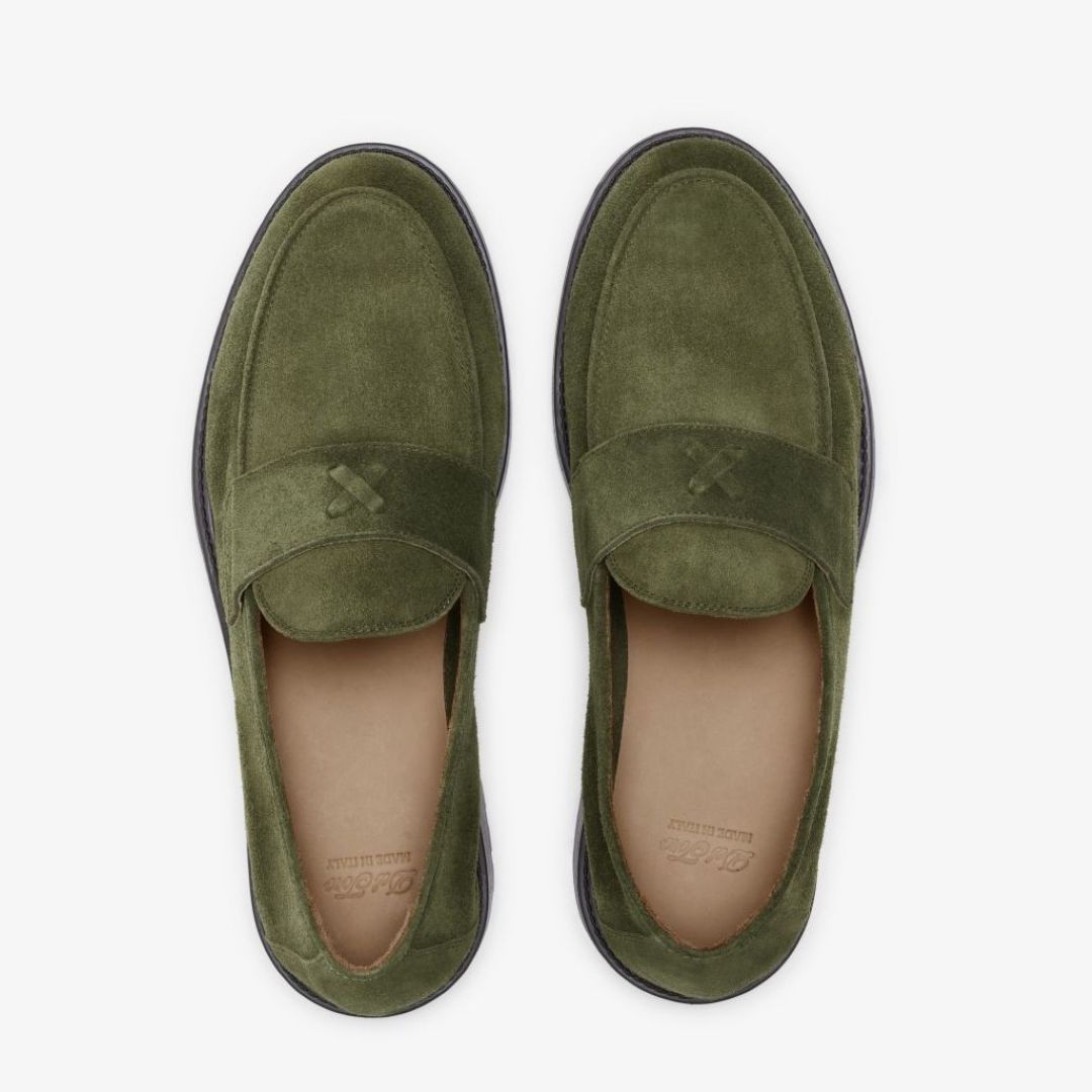 Men's Olive Suede Lug Centesimo