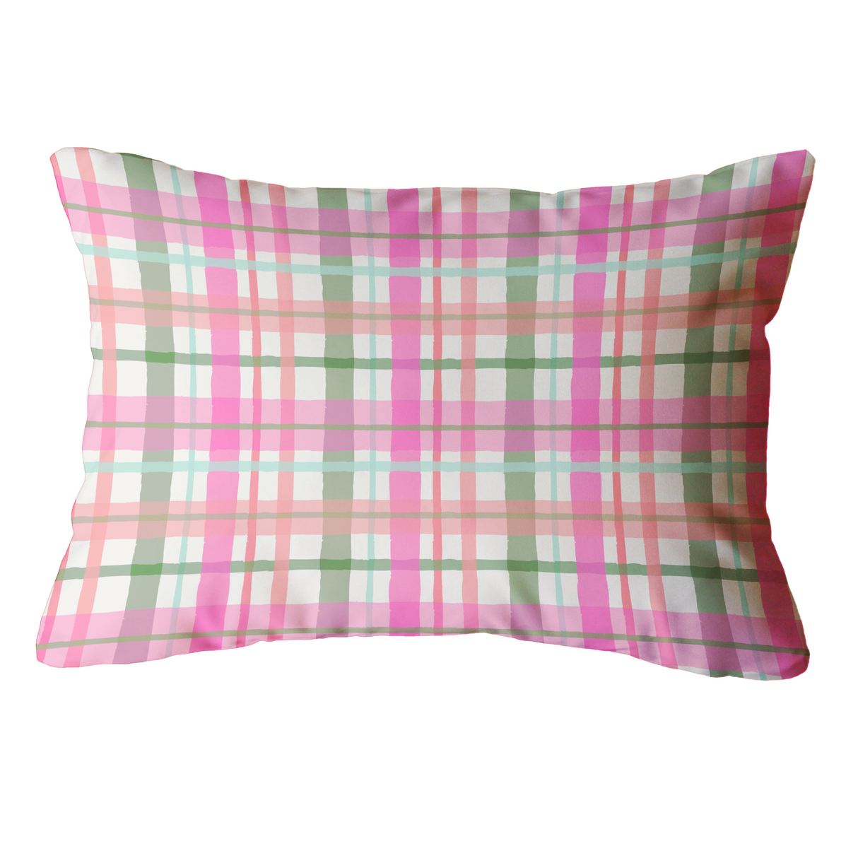 Plaid Indoor/Outdoor Pillow - Lumbar from CB Studio