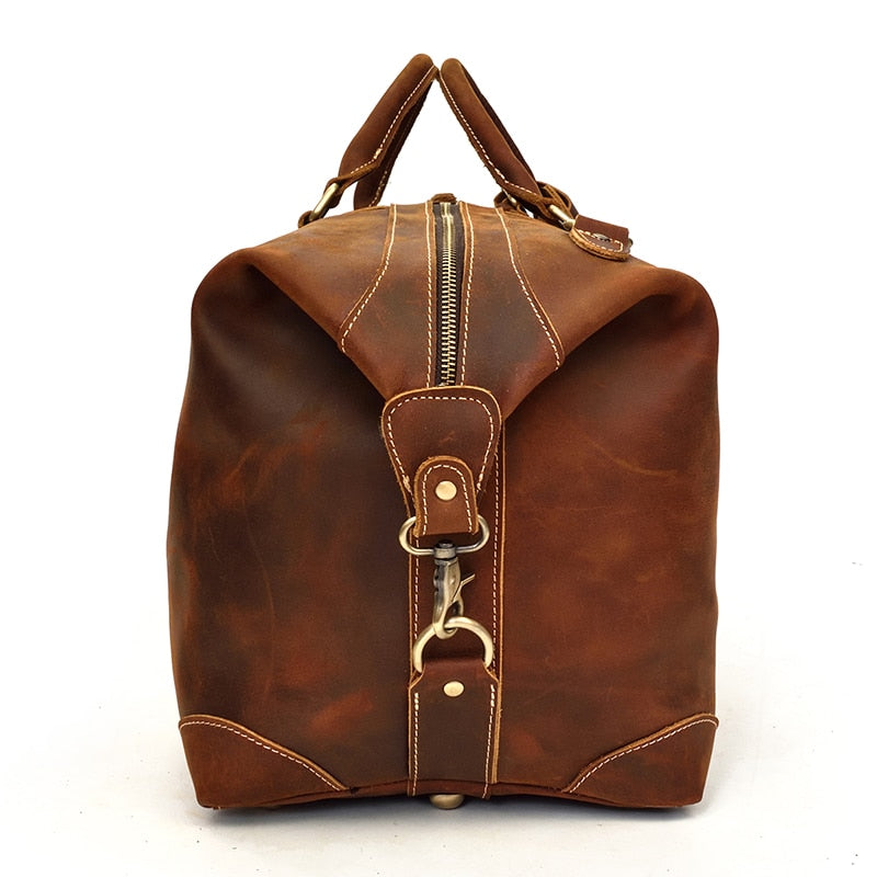 The Eira Duffle Bag | Vintage Leather Weekender from STEEL HORSE LEATHER