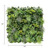 Luxury Flowering Hawaiian Sunrise Artificial Vertical Garden 40" x 40" 11SQ FT Commercial Grade UV Resistant from Designer Plants USA