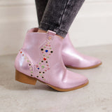 Miss Dallas Gem Western Boot in Pink - Kids from Yosi Samra
