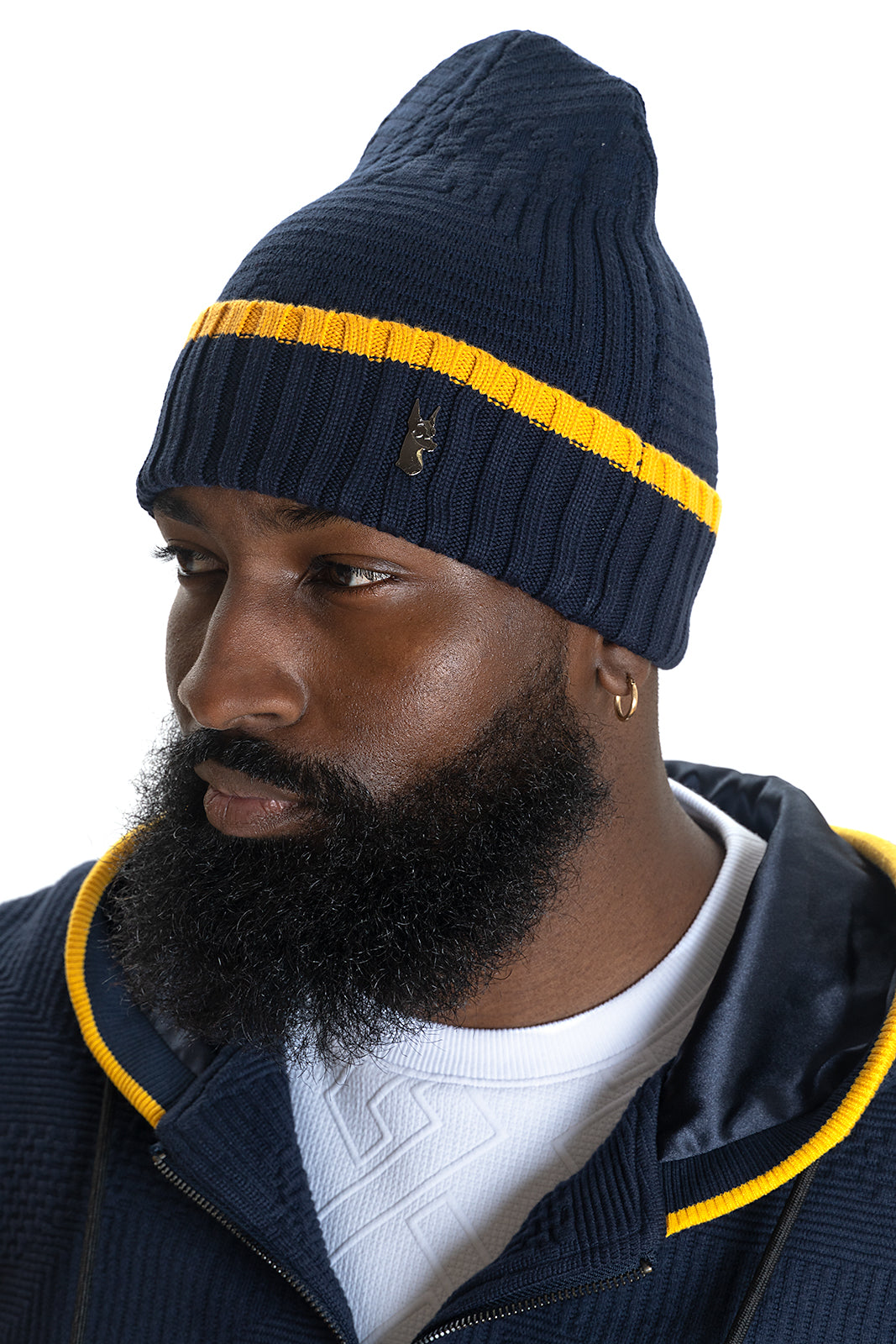 M004 AMALFI ONESIZE BEANIE - NAVY from Makobi Jeans USA