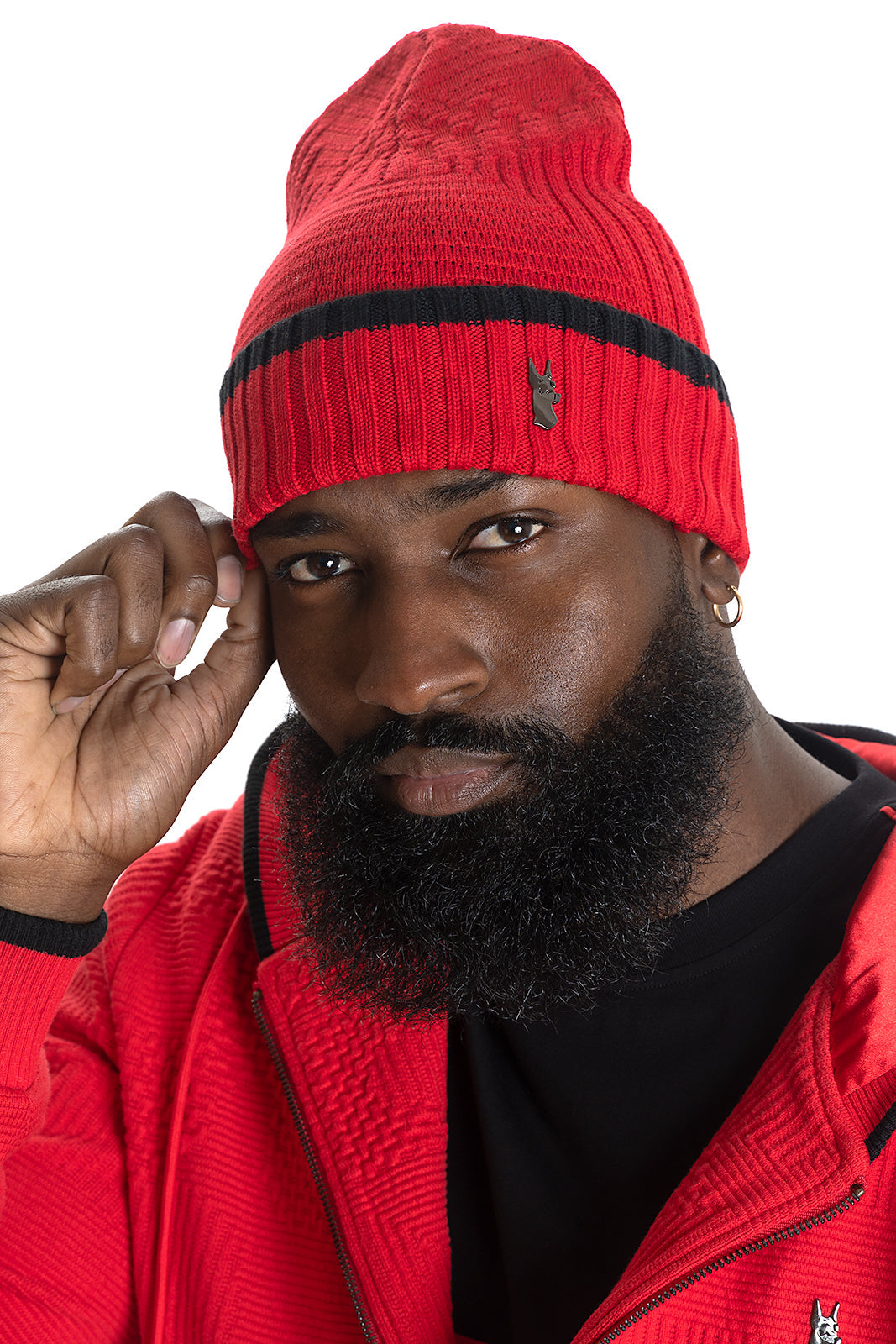 M004 AMALFI ONESIZE BEANIE - RED from Makobi Jeans USA