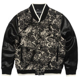 M1096 Veroma Tapestry Varsity Jacket - Black From Makobi Jeans USA