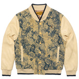 M1096 Veroma Tapestry Varsity Jacket - Khaki From Makobi Jeans USA