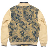 M1096 Veroma Tapestry Varsity Jacket - Khaki From Makobi Jeans USA