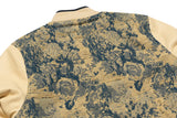 M1096 Veroma Tapestry Varsity Jacket - Khaki From Makobi Jeans USA
