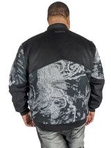 M1099 Bagnoli Tapestry Varsity Jacket - Black From Makobi Jeans USA