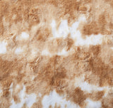 DaDa Bedding Amber Orange Brown & White Cozy Faux Fur Euro Throw Pillow Cover (M3396) from DaDalogy Bedding Collection