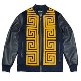 M4338 Adonis Wool Varsity Jacket - Navy From Makobi Jeans USA