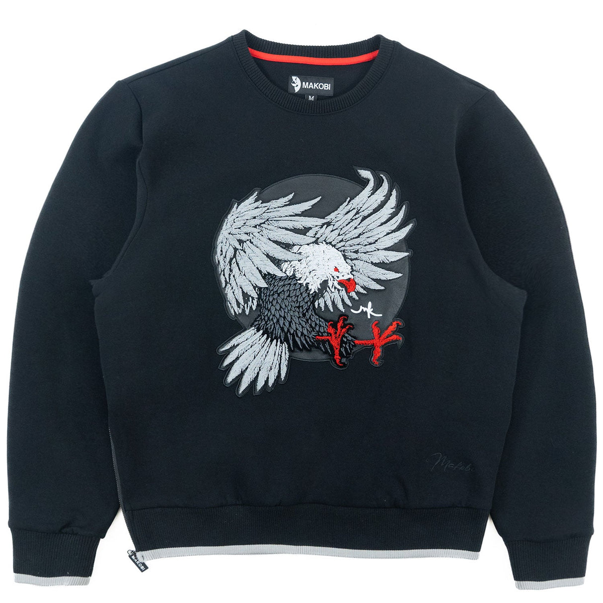 M4344 Berteli Crewneck Sweatshirt - Black From Makobi Jeans USA