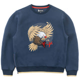 M4344 Berteli Crewneck Sweatshirt - Navy From Makobi Jeans USA
