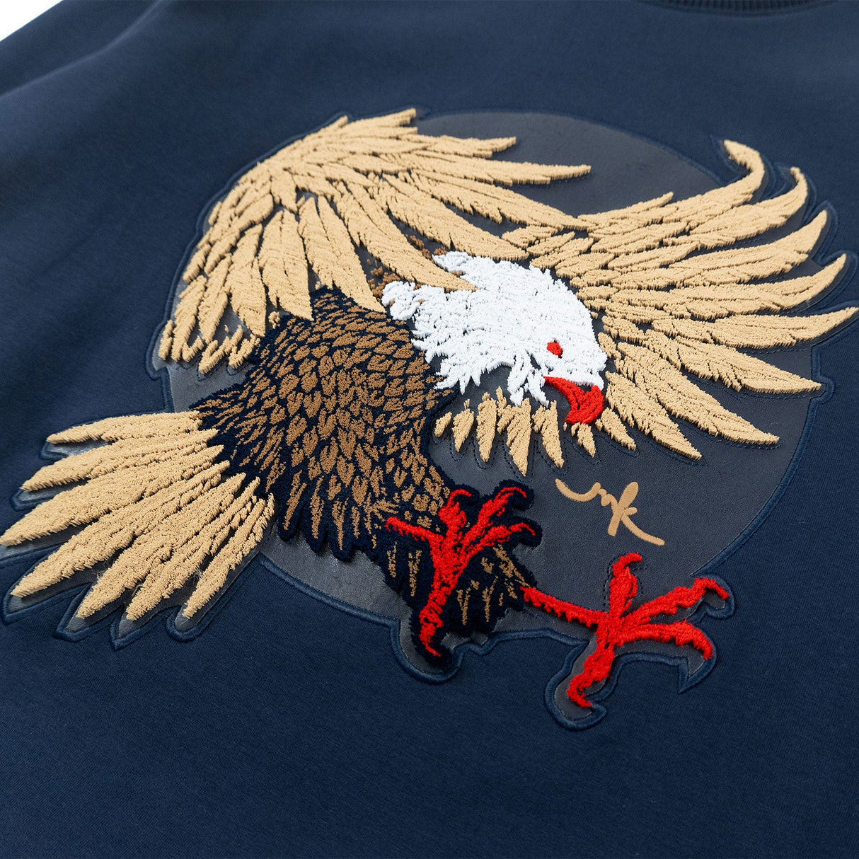 M4344 Berteli Crewneck Sweatshirt - Navy From Makobi Jeans USA