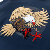M4344 Berteli Crewneck Sweatshirt - Navy From Makobi Jeans USA