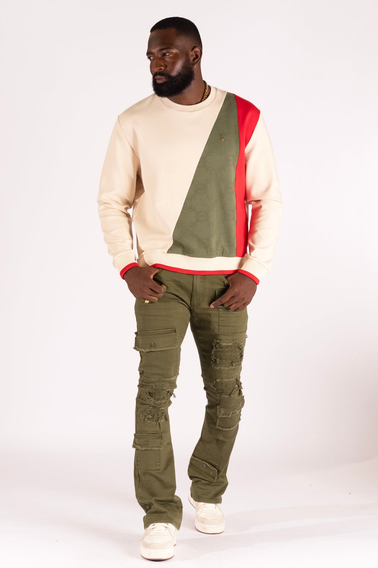 M4348 Benini Sweatshirt - Oat From Makobi Jeans USA
