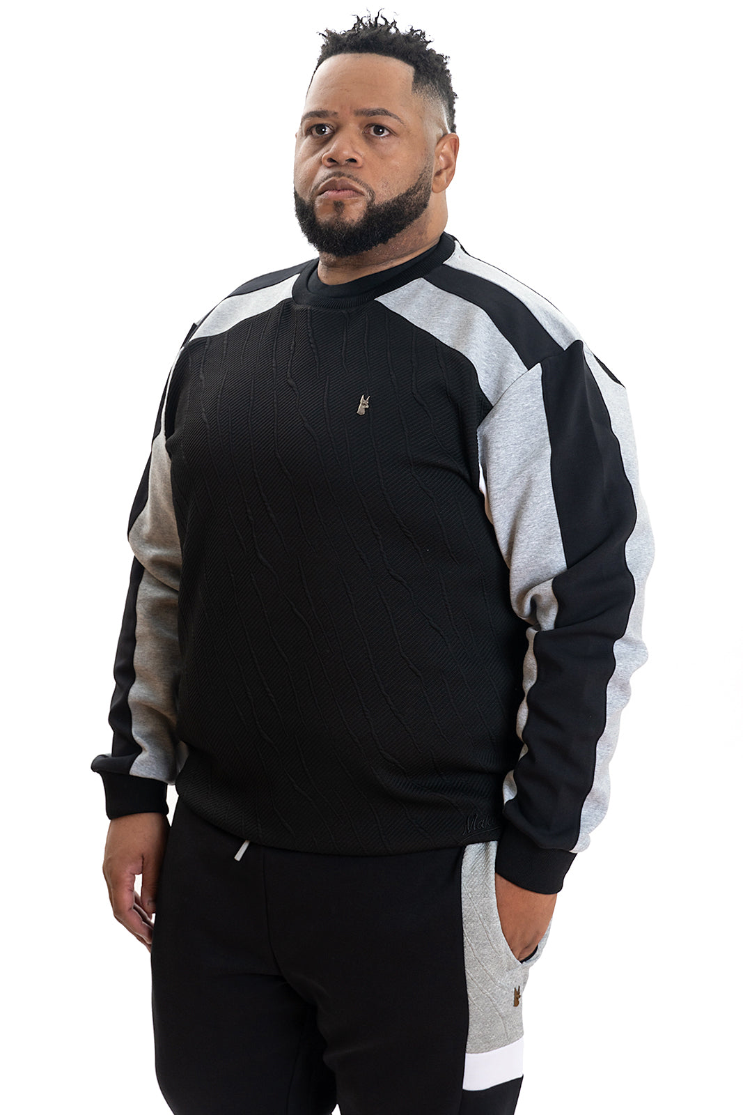 M4350 Daniali Sweatshirt - Black From Makobi Jeans USA
