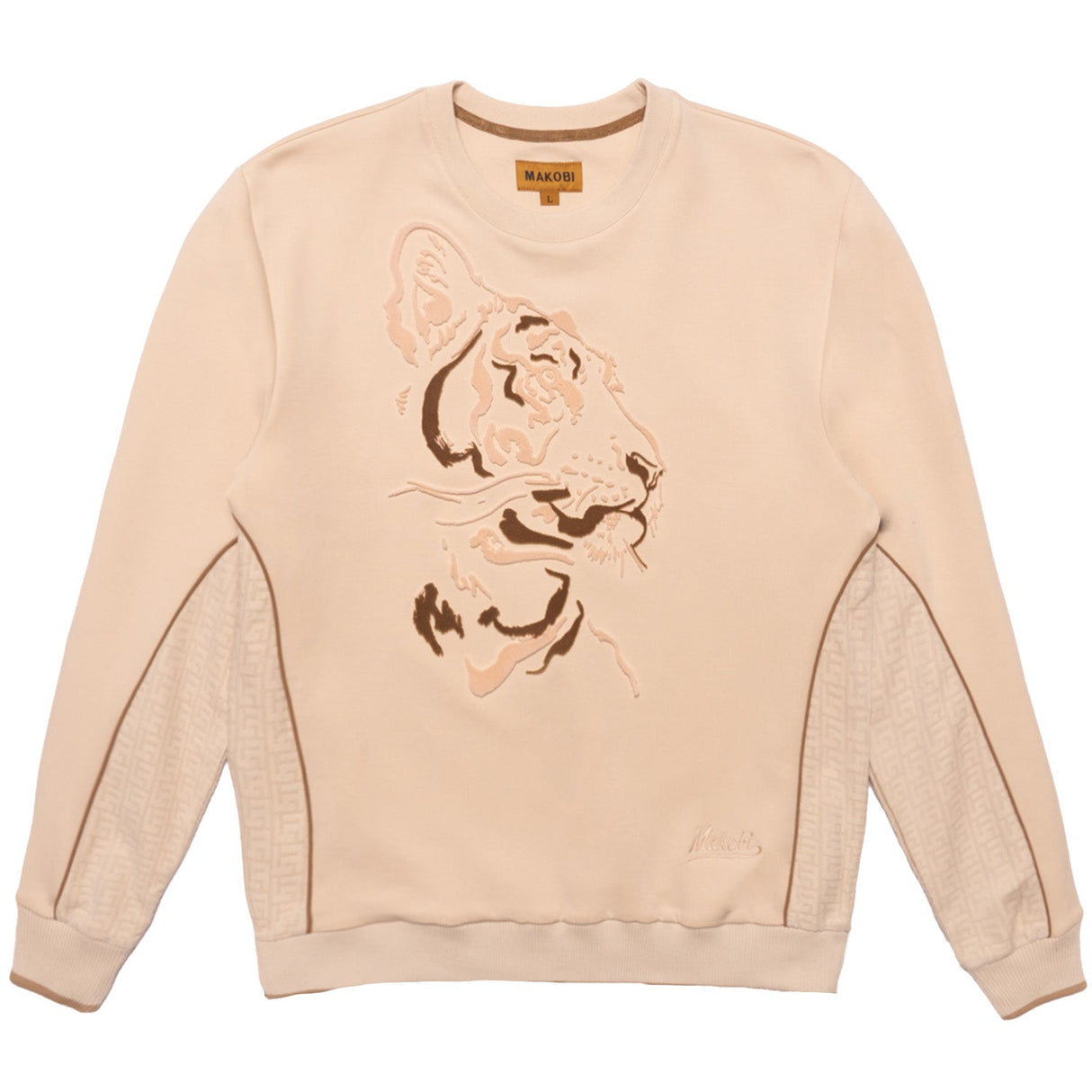 M4358 Gabana Tiger Sweatshirt - Khaki we From Makobi Jeans USA