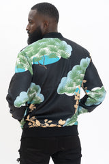 M4470 Beruni Varsity Jacket- Black From Makobi Jeans USA