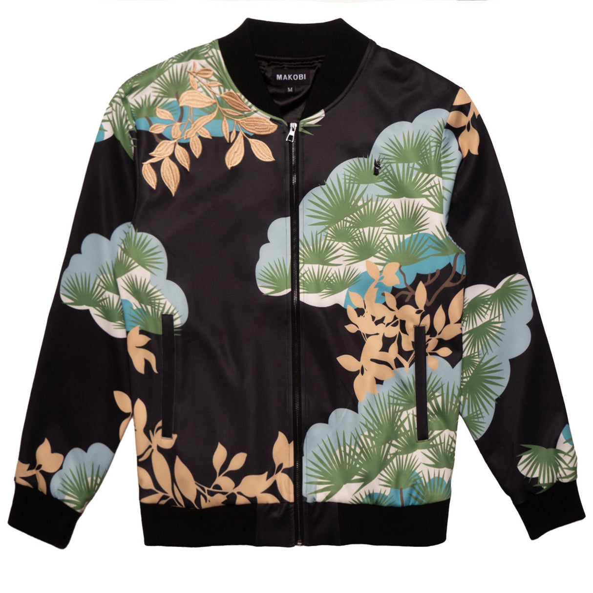M4470 Beruni Varsity Jacket- Black From Makobi Jeans USA