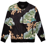 M4470 Beruni Varsity Jacket- Black From Makobi Jeans USA