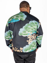 M4470 Beruni Varsity Jacket- Black From Makobi Jeans USA