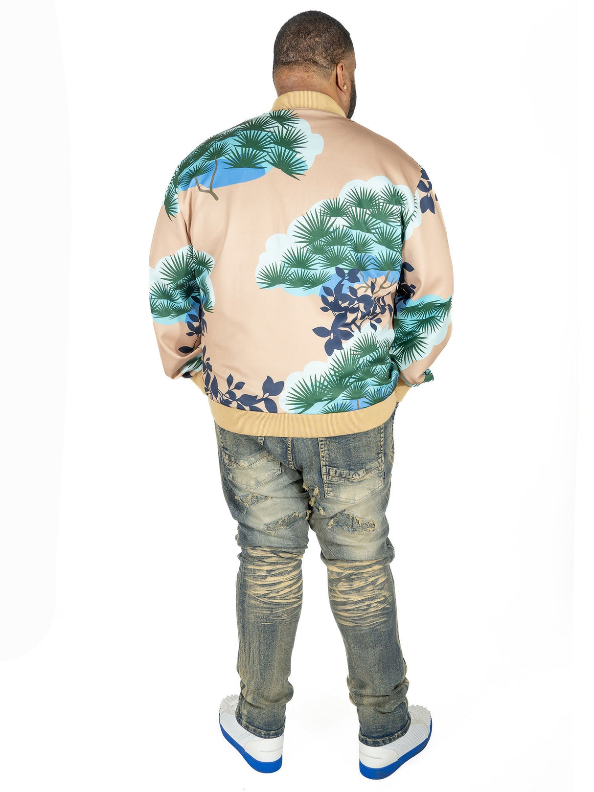 M4470 Beruni Varsity Jacket - Khaki From Makobi Jeans USA