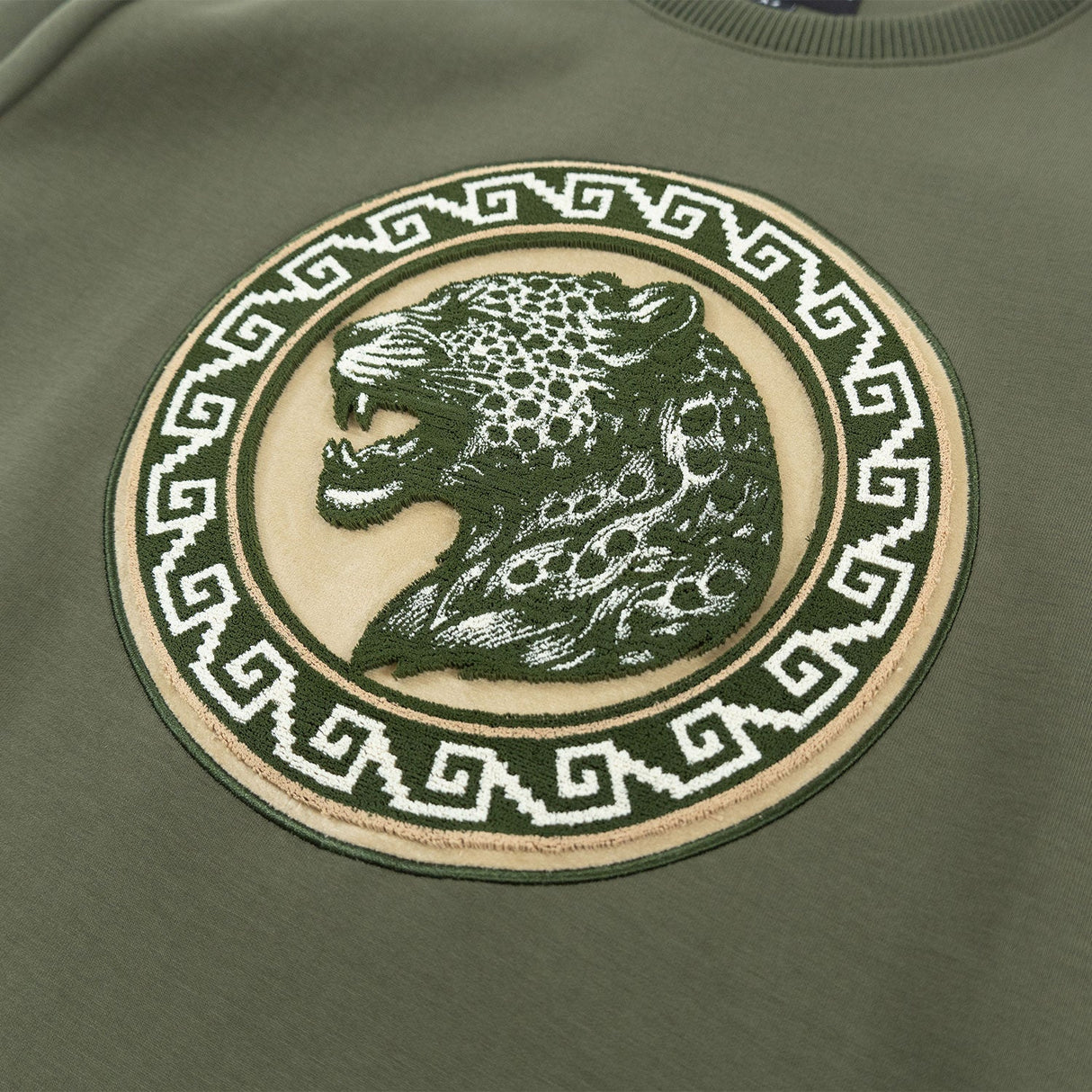 M4590 Pantera Crewneck Sweatshirt - Olive From Makobi Jeans USA