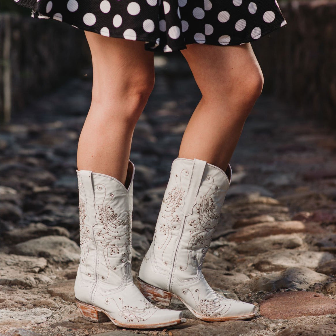 White Rhinestone Cowgirl Boots (Wedding Cowgirl Boots) from Soto Boots