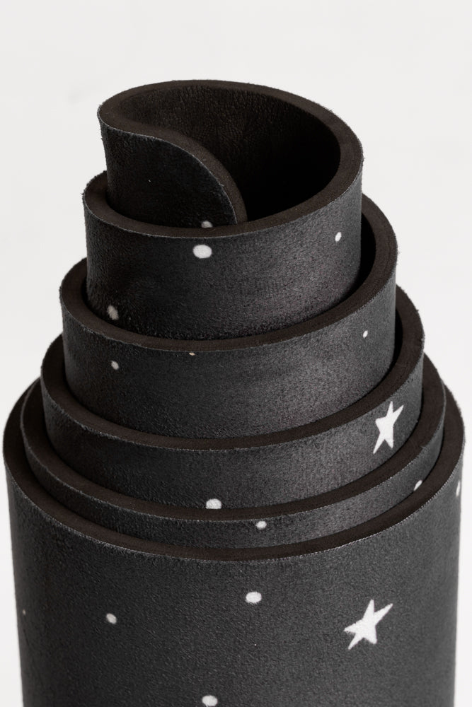 Vegan Suede Yoga Mat - Black Starry from POPFLEX