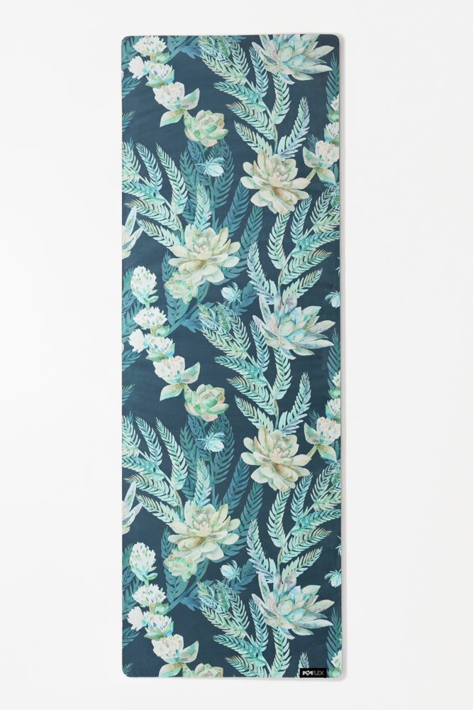 Vegan Suede Yoga Mat - Flourishing Foliage from POPFLEX