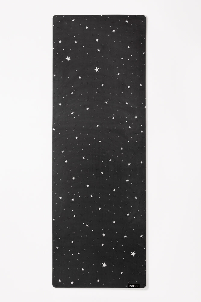 Vegan Suede Yoga Mat - Black Starry from POPFLEX