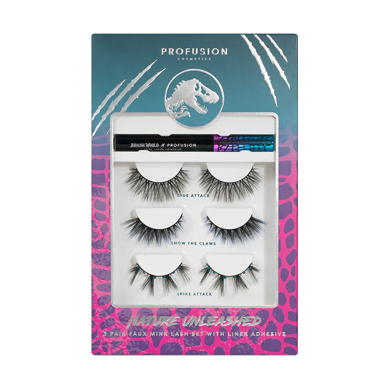 Jurassic World | Nature Unleashed 3pc Lash Set from Profusion Cosmetics