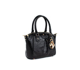 Madison Mini - Black Croc Vegan Bag from Gunas New York