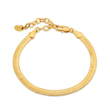 Liquid Gold Herringbone Chain Bracelet from CELESTE SOL Jewelry