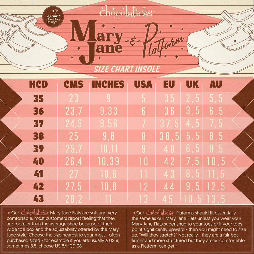 Chocolaticas® Albine Bat Women's Mary Jane Flat from Hot Chocolate Design